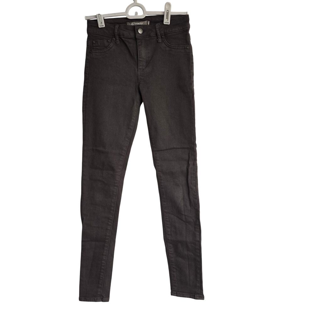 Women's Junior's Tractr Gray Denim Stretch Skinny Jeans - Size 0